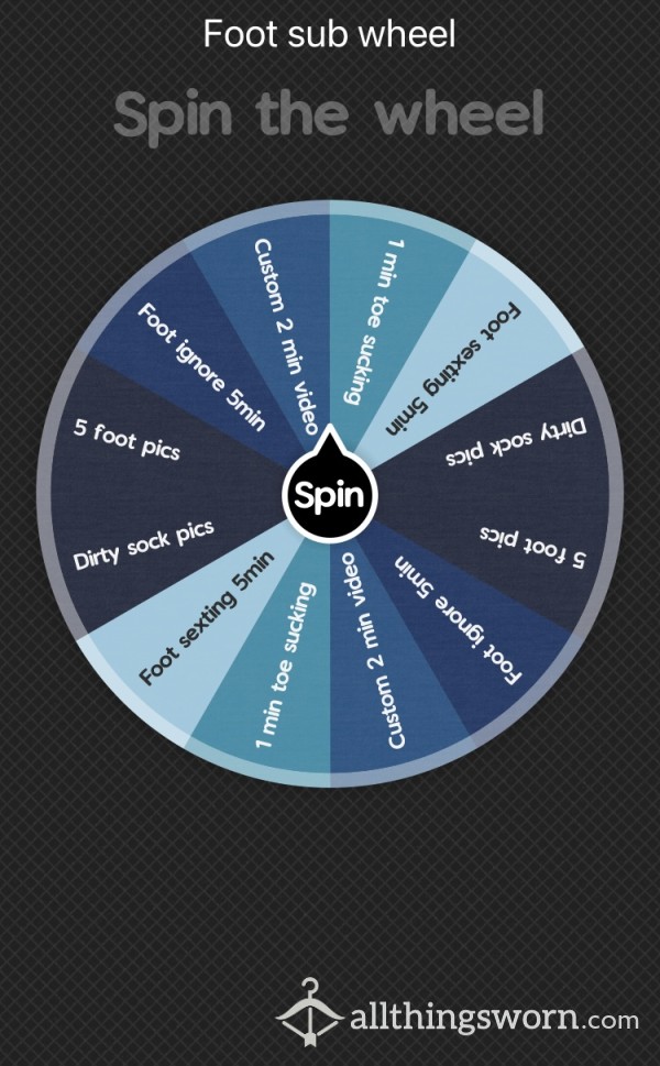 Foot Sub Spin The Wheel!