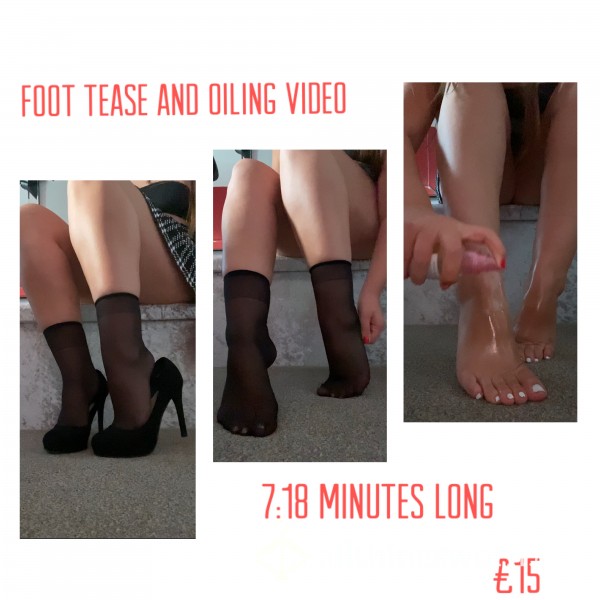 Foot Tease Video, High Heels, Nylons And Oiling My Feet! 🦶🏼