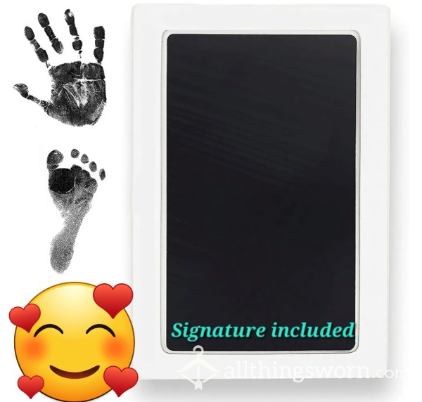 Foot/hand Print With Signature And Nudes