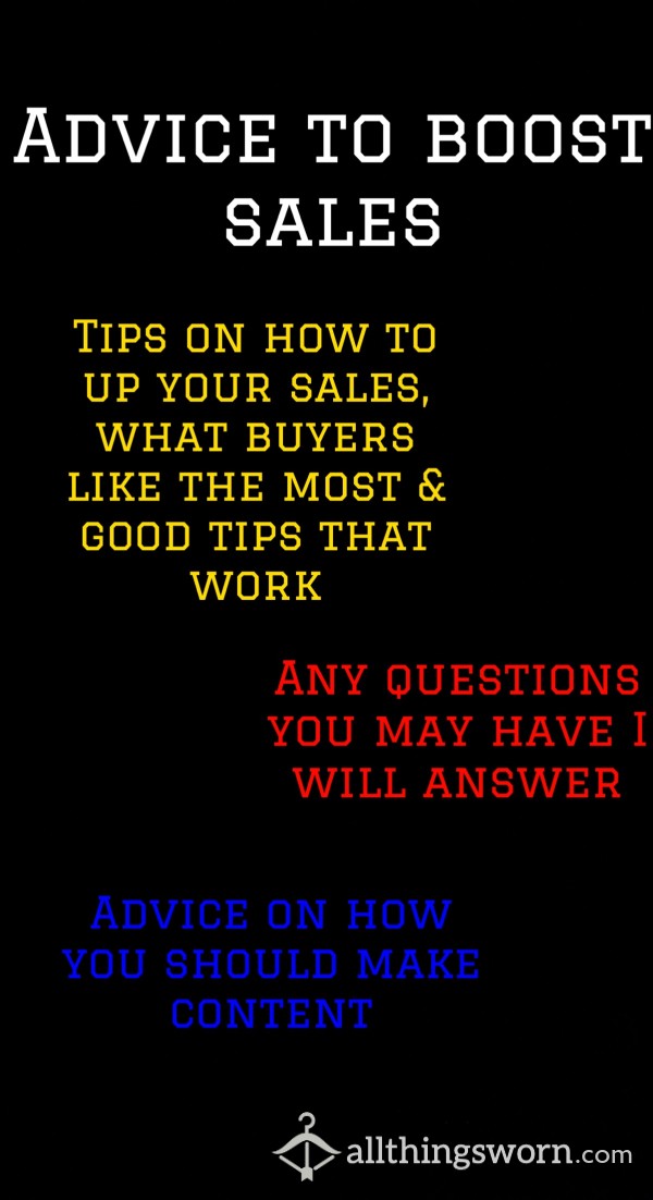 FOR SELLERS - HOW TO BOOST YOUR SALES