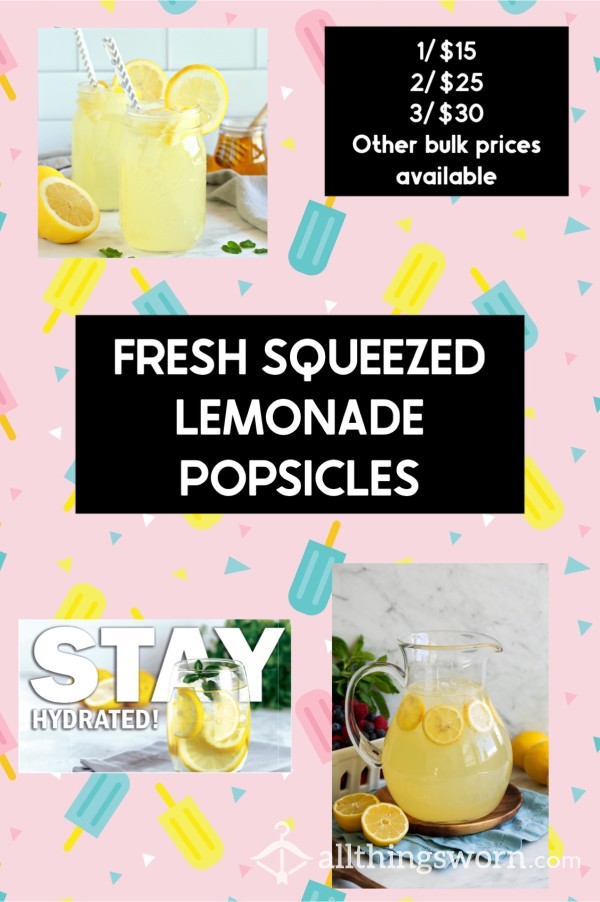 Fresh Squeezed Lemonade Popsicles