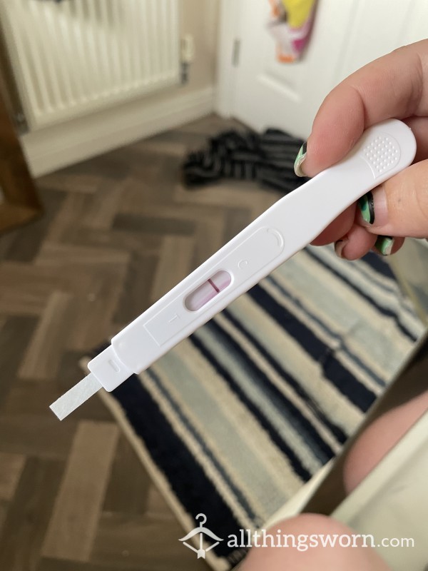 Freshly Used Negative Pregnancy Test