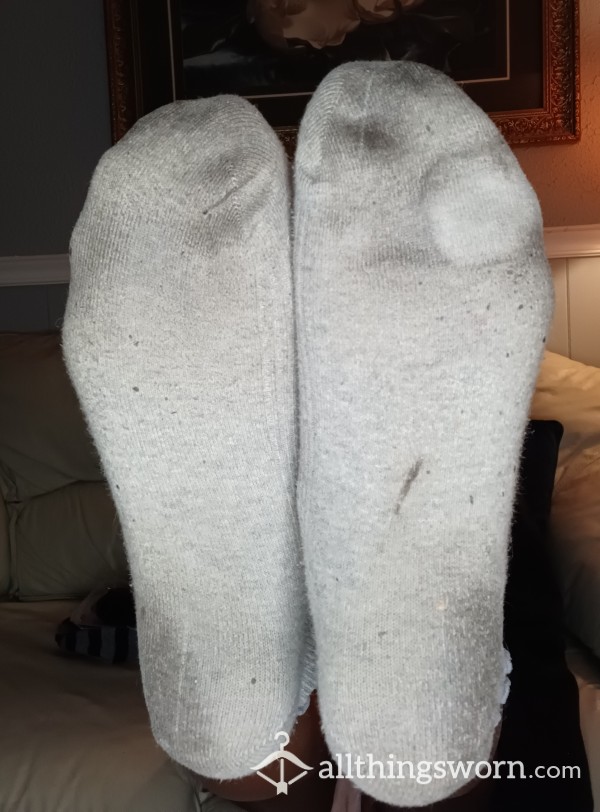 Frilly Grey Socks