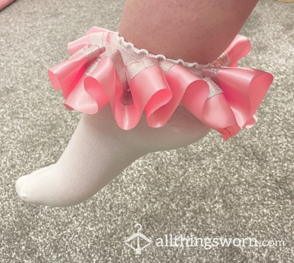 Frilly Ruffle Socks - Handmade By Me - Pick Your Own Colour