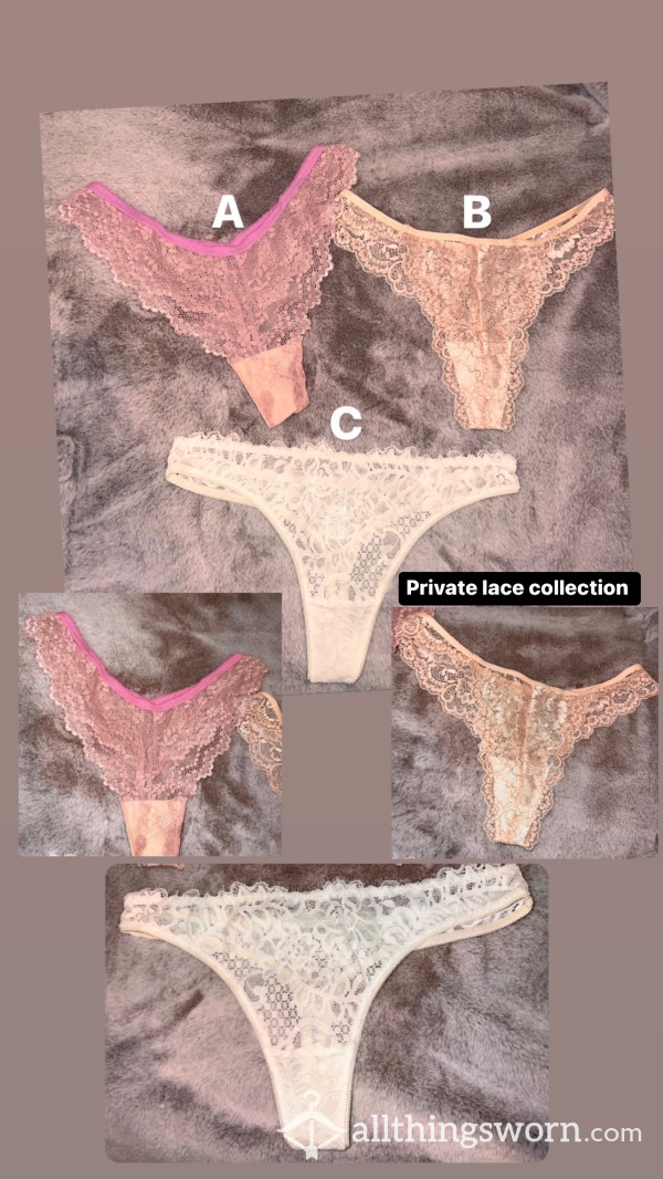 From My Private Collection - My Sexiest Lacey Pastel Panties - Includes Express 3 Day Shipping In The US