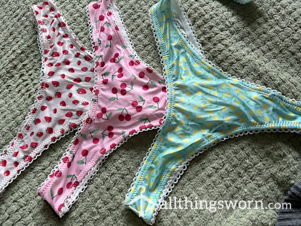 Fruity Thongs With A Cotton Pussy Part