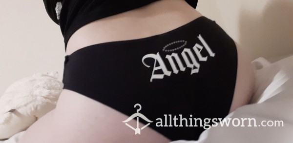 Full Back, Black, Angel Panties