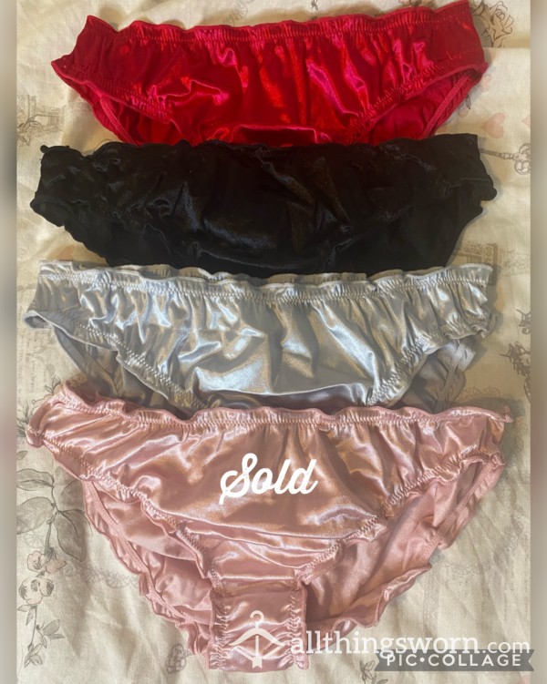 Full Back Silky Panties! With An Adorable Frilly Edge 😍 RED PAIR LEFT ❤️