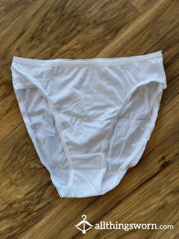 Full Brief Coverage White Plain Panties 100% Cotton #bubblebuttanya