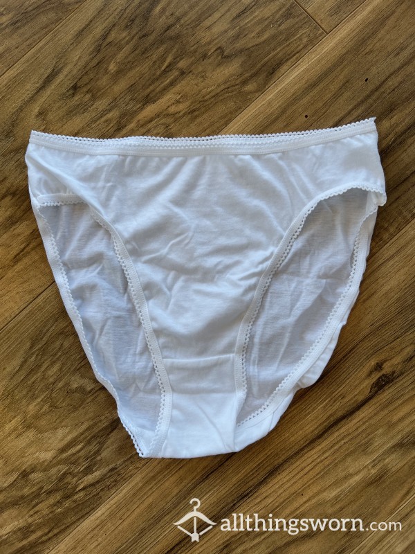 Full Brief Coverage Granny White Plain Panties 100% Cotton #bubblebuttanya