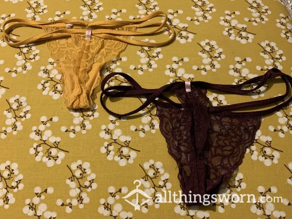 2 Full Lace Size S Worn Thong