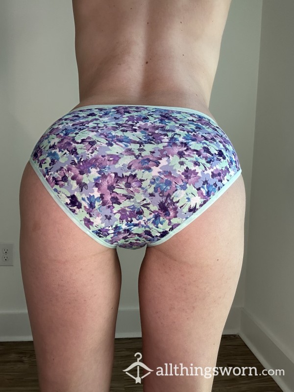 Fullback VS Panties With Mint & Purple Flowers (So Comfy!)