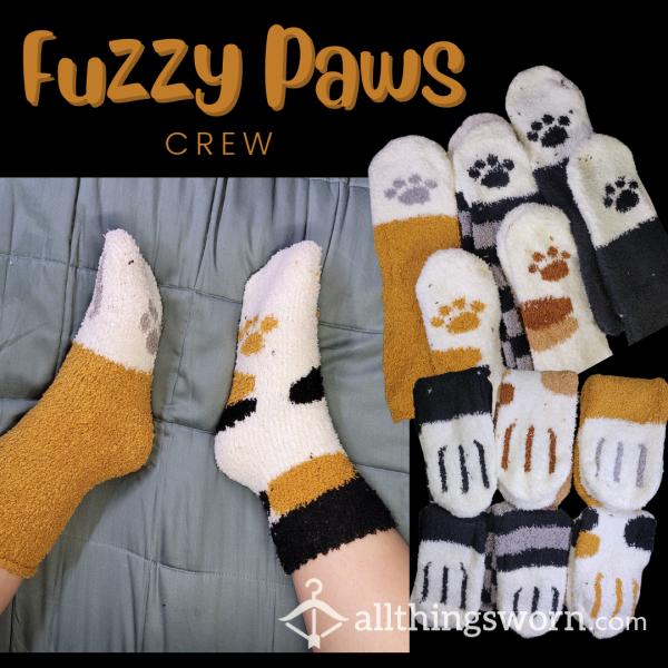 Fuzzy Cat Paw Socks