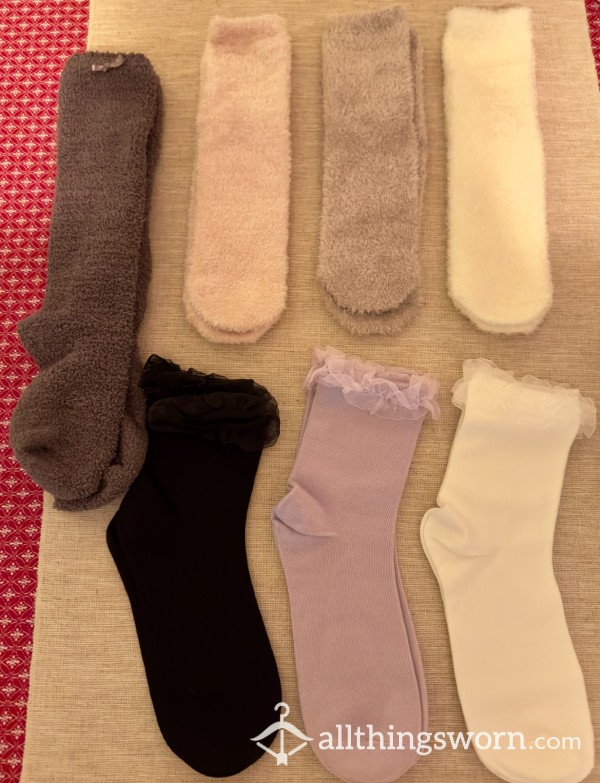 Fuzzy Cozy Socks And Pretty Ruffle Socks 💕