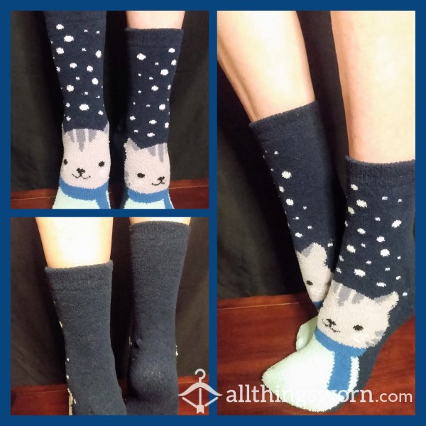 Fuzzy Kitty Socks