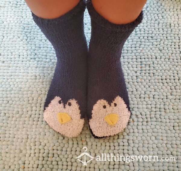Fuzzy Penguin Socks