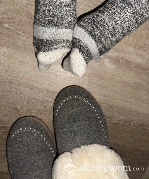 Fuzzy Slippers- Worn Daily For The Past 2 Months 💕
