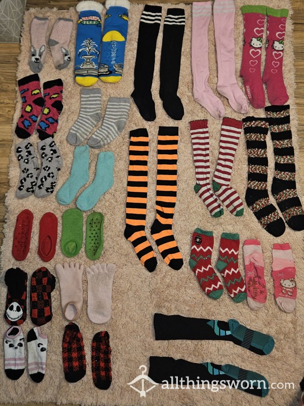 Fuzzy Sock Inventory 🧦| Thigh High Sock Inventory 🦵 | Compression Socks 👣👅