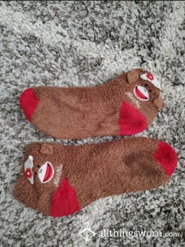 Fuzzy Sock Monkey Socks 🐒