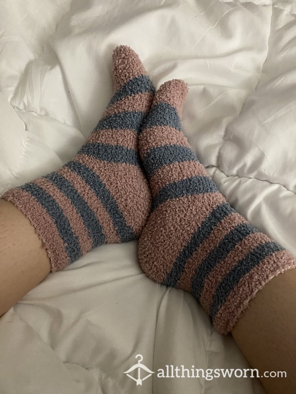 Fuzzy Striped Socks
