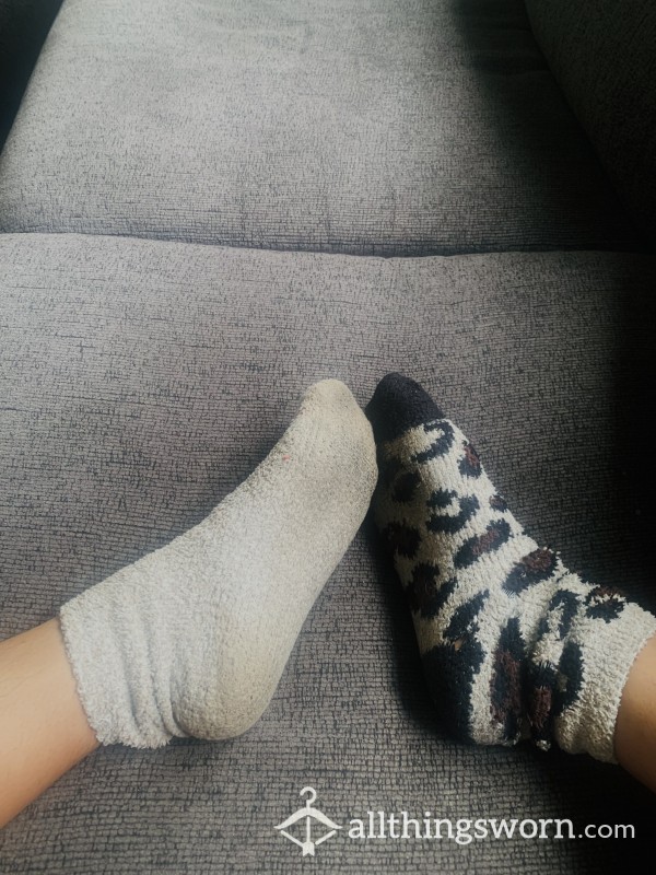 Fuzzy Worn Socks