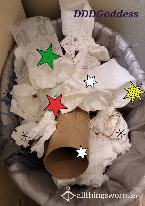 🗑 Garbage & Contents From Bathroom Trash Bin + 1 Naughty Surprise In Every Bag 😈