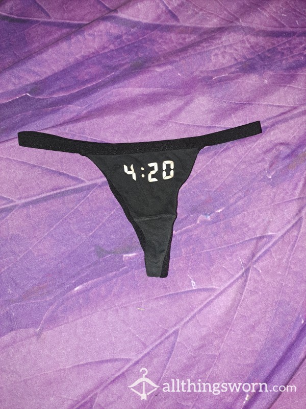 Glow In The Dark 4:20 Thong 24 Hour Wear & 2 Pics