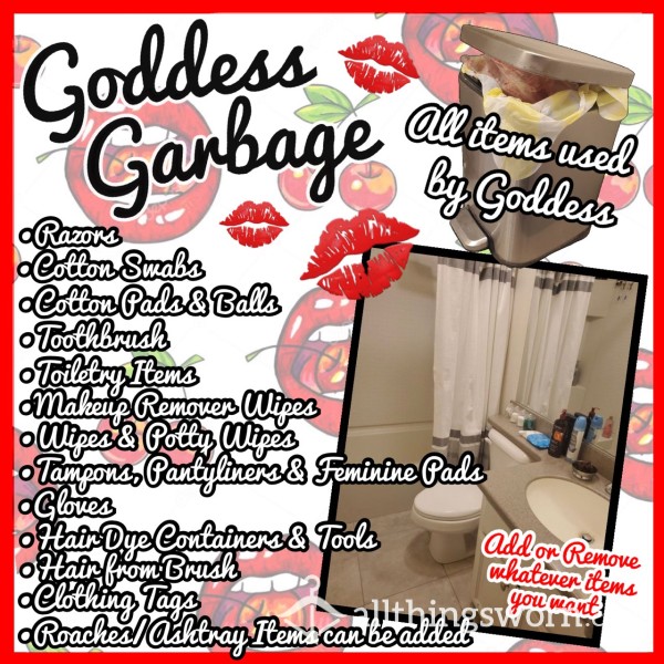 Goddess Bathroom Garbage - Weekly Or Monthly