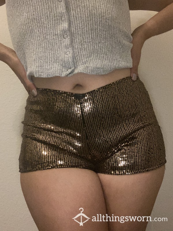Gold Sparkle Booty Short