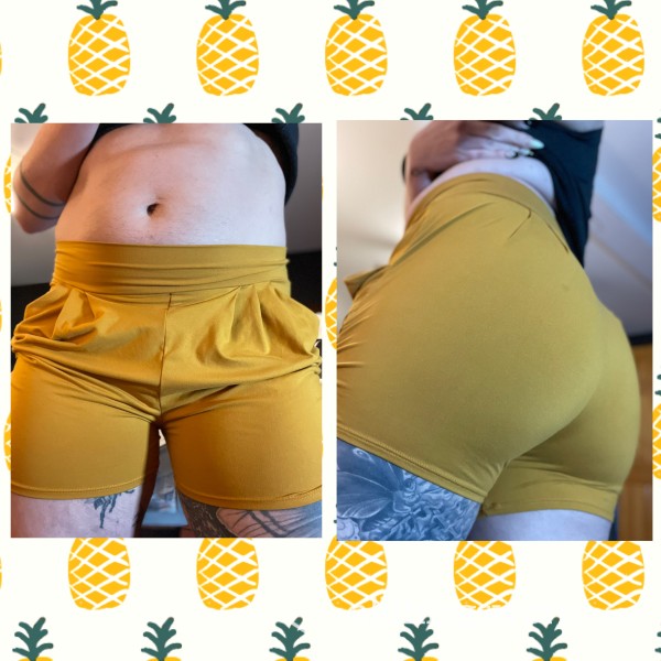 🌻💛 Golden Yellow Jersey Harem Shorts! - Stretchy, With Pockets - Vacuum Sealed 💛🌻