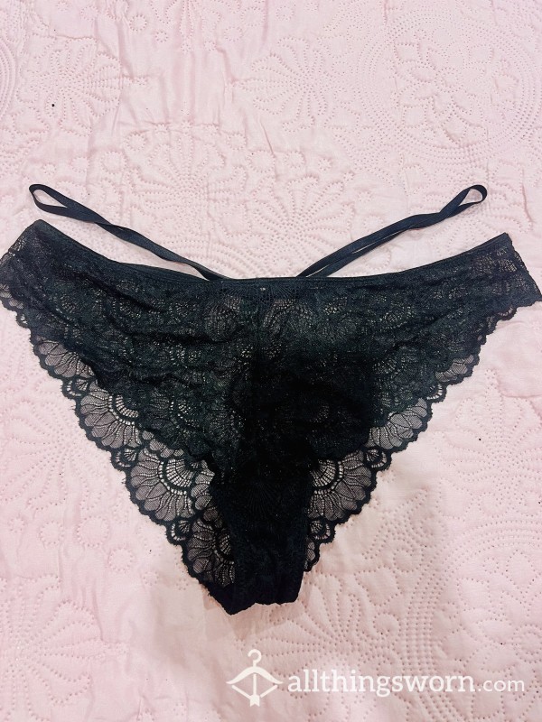 Gorgeous, Black, Lacy, French Cut Panties