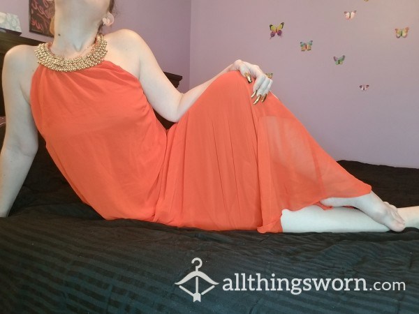Gorgeous Orange Long Dress - Price Reduced