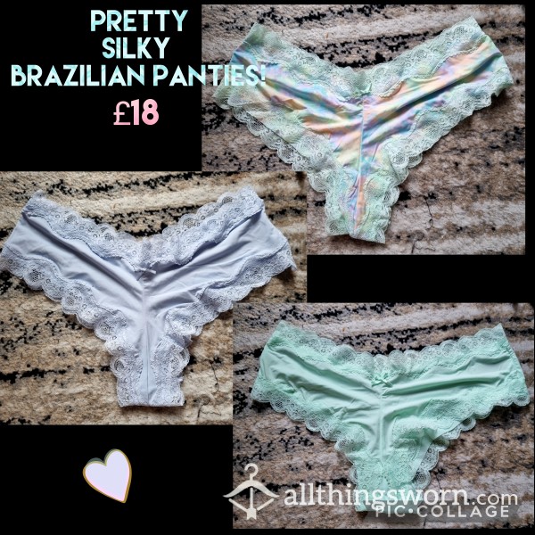 *2 SOLD* But Have Similiar Style Just Ask💙✨️ Gorgeous Silky Brazzilian Panties! ✨️💙