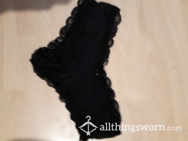 Got Some Beautiful Black Panties Not So Clean Tho Hehe