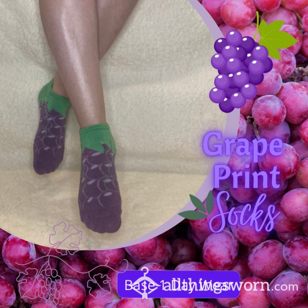 Grape Print Socks