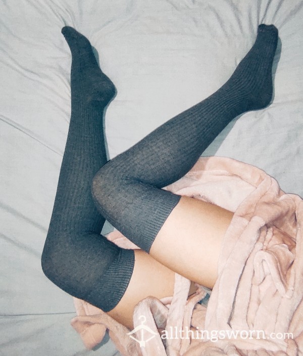 Gray Cotton Stockings