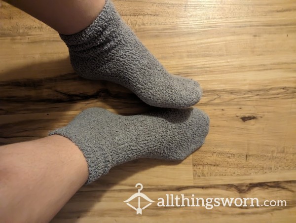 Gray Fuzzy Socks