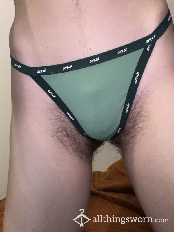 Green AERIE String Thong