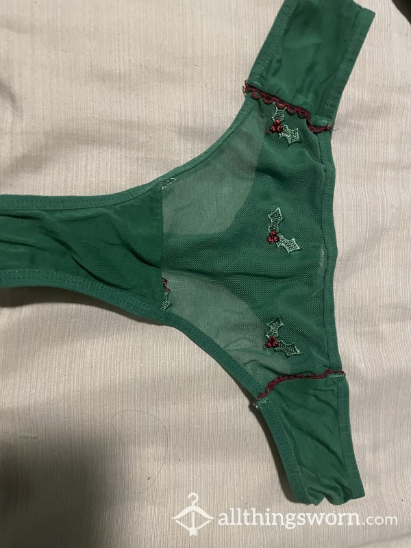 Green Christmas Thong With Photos