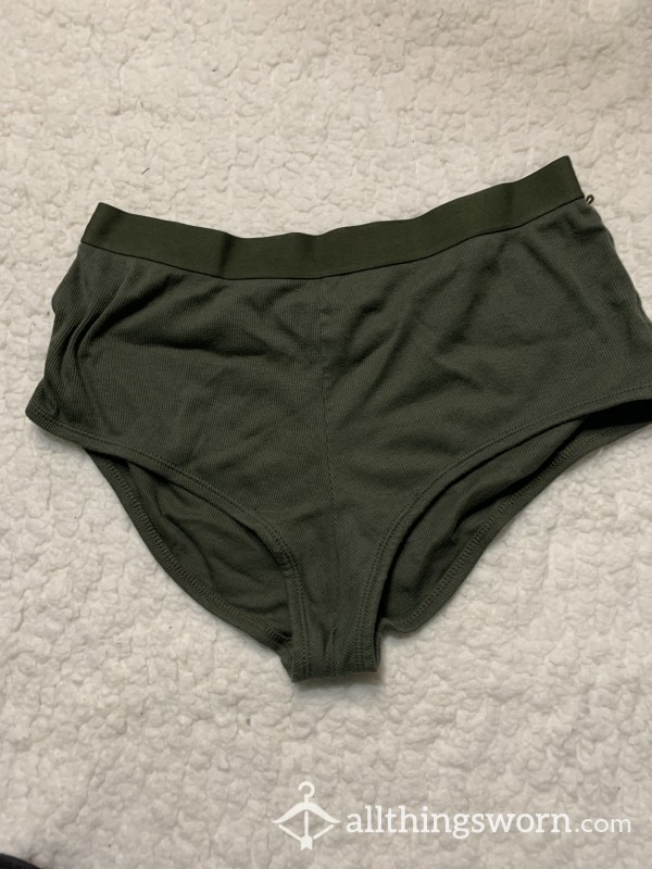 Green Cotton Boy Short Panties
