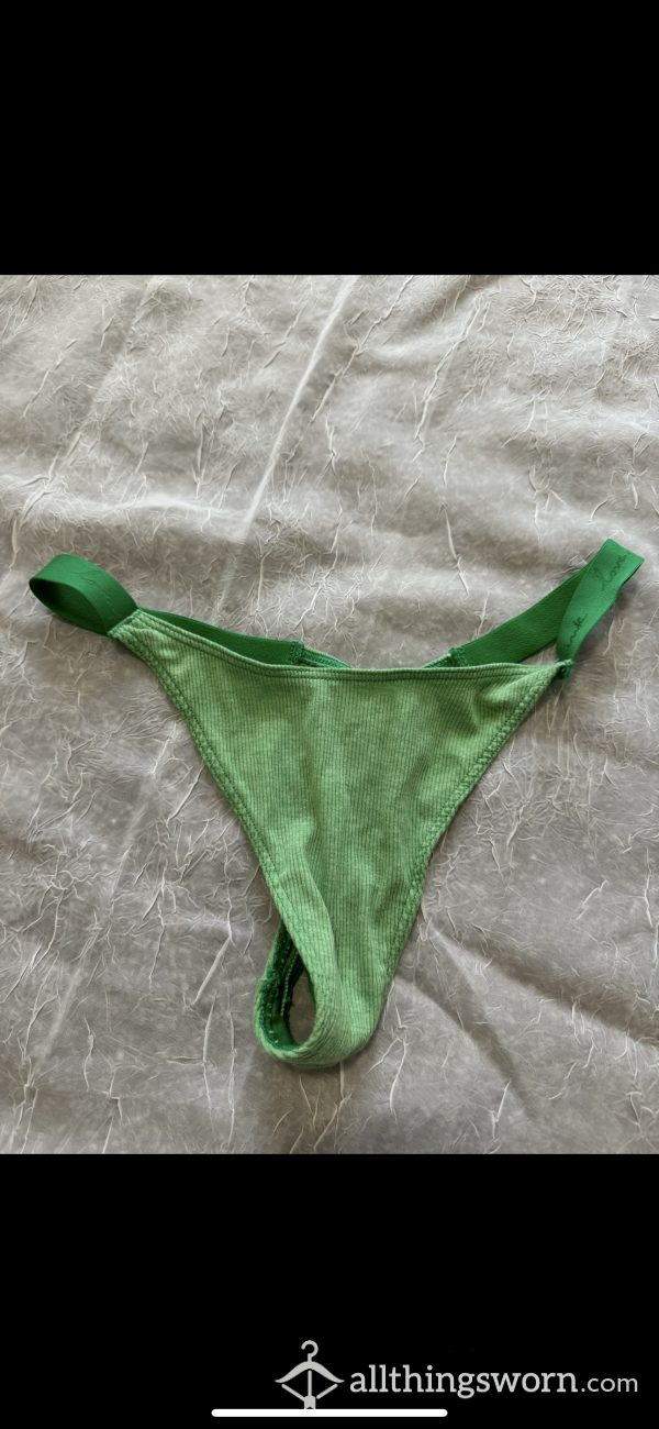 Green Cotton Victoria Secret Thong