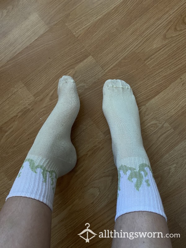 Green Flame Socks Used 24h 💦