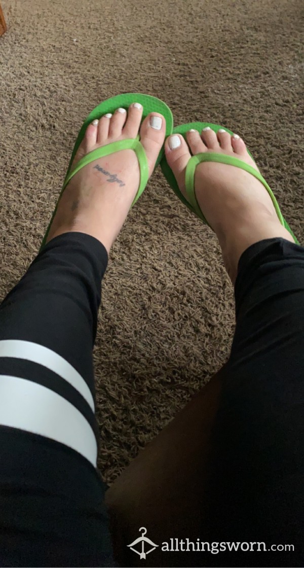 Green Flip Flops