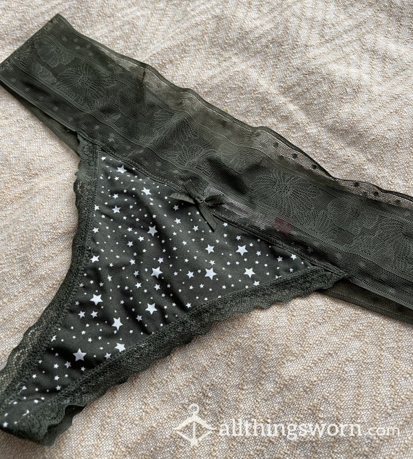 ✨Green Lace Thong With Stars✨