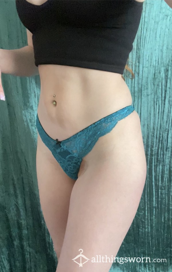 Green Lacey Thong