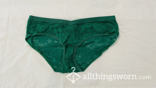 Green Lacy Hipster Panties
