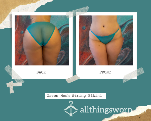Green Mesh String Bikini