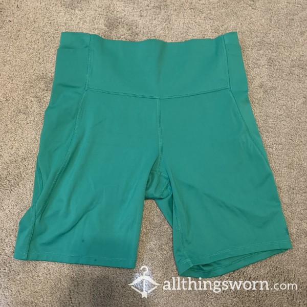 Green Spandex Gym Shorts