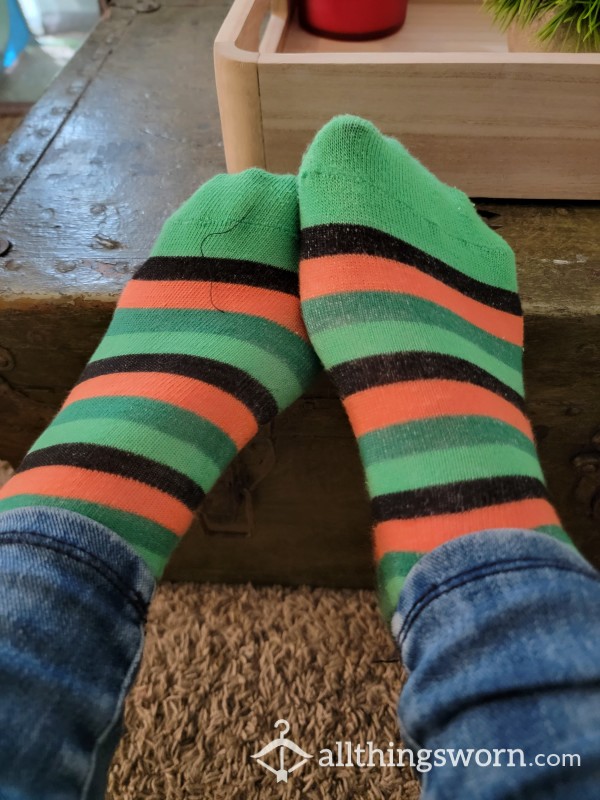 Green Stripped Socks