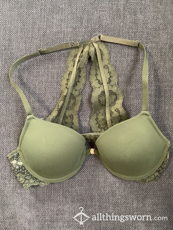 Green Well Worn Never Washed Bra